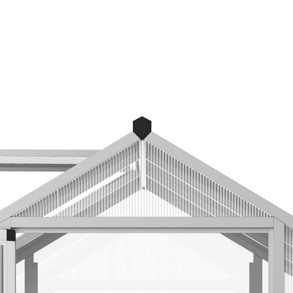 Greenhouse 10' x 6' x 6.4' Walk-in Garden Greenhouse Polycarbonate Panels Plants Flower Growth Shed Cold Frame Outdoor Portable