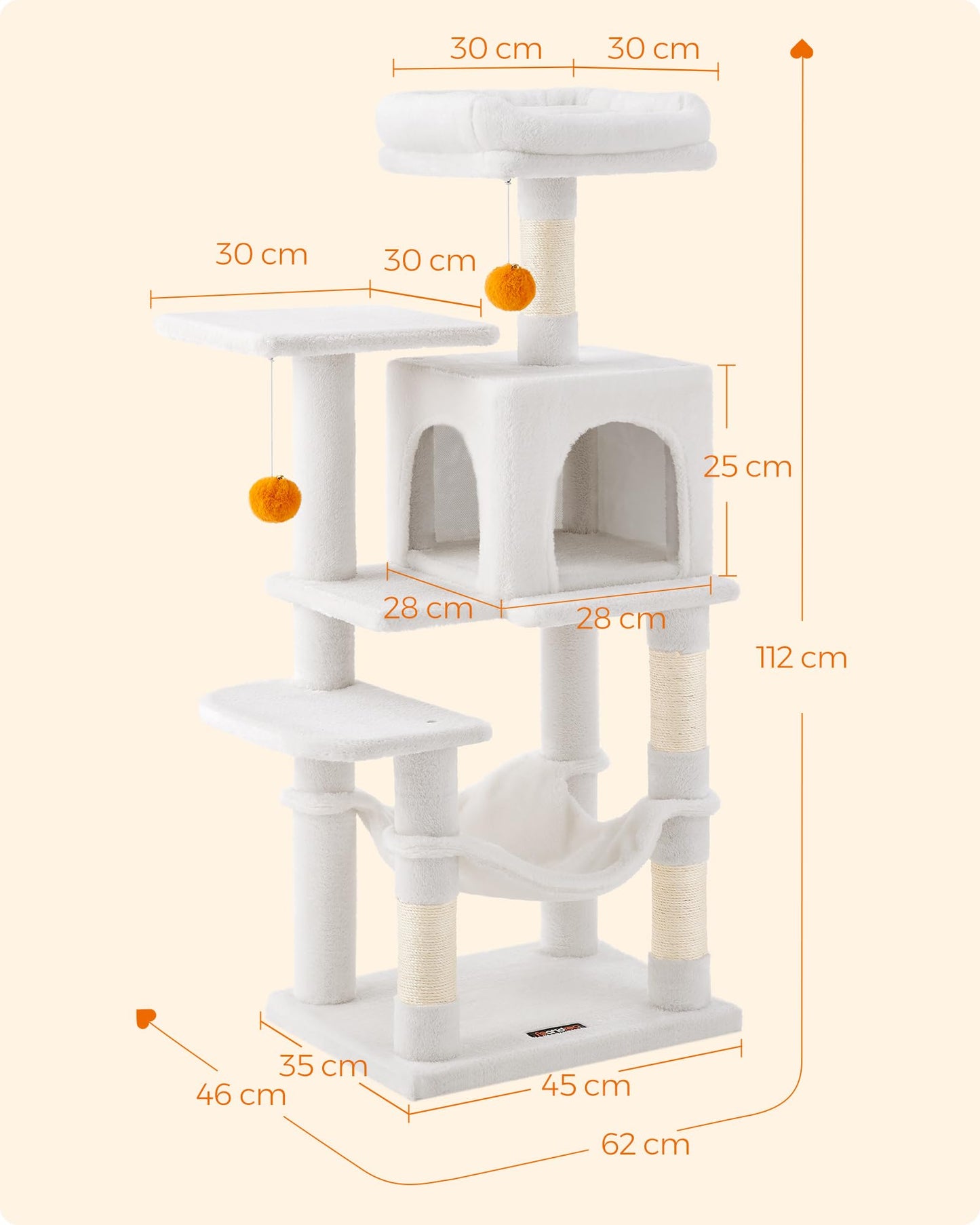 Cat Tree 2 Perches 2 Caves