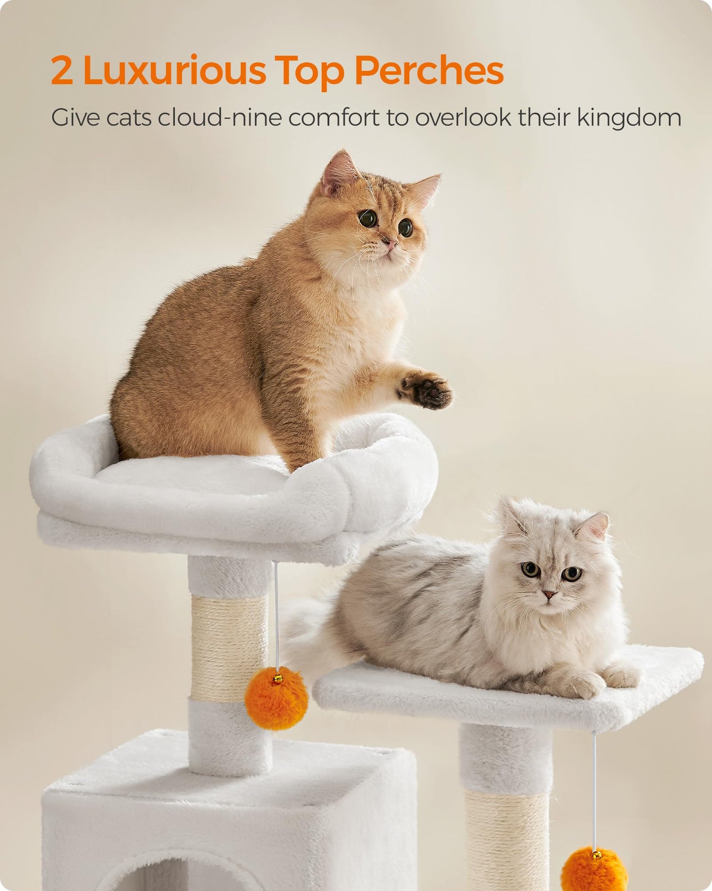 Cat Tree 2 Perches 2 Caves