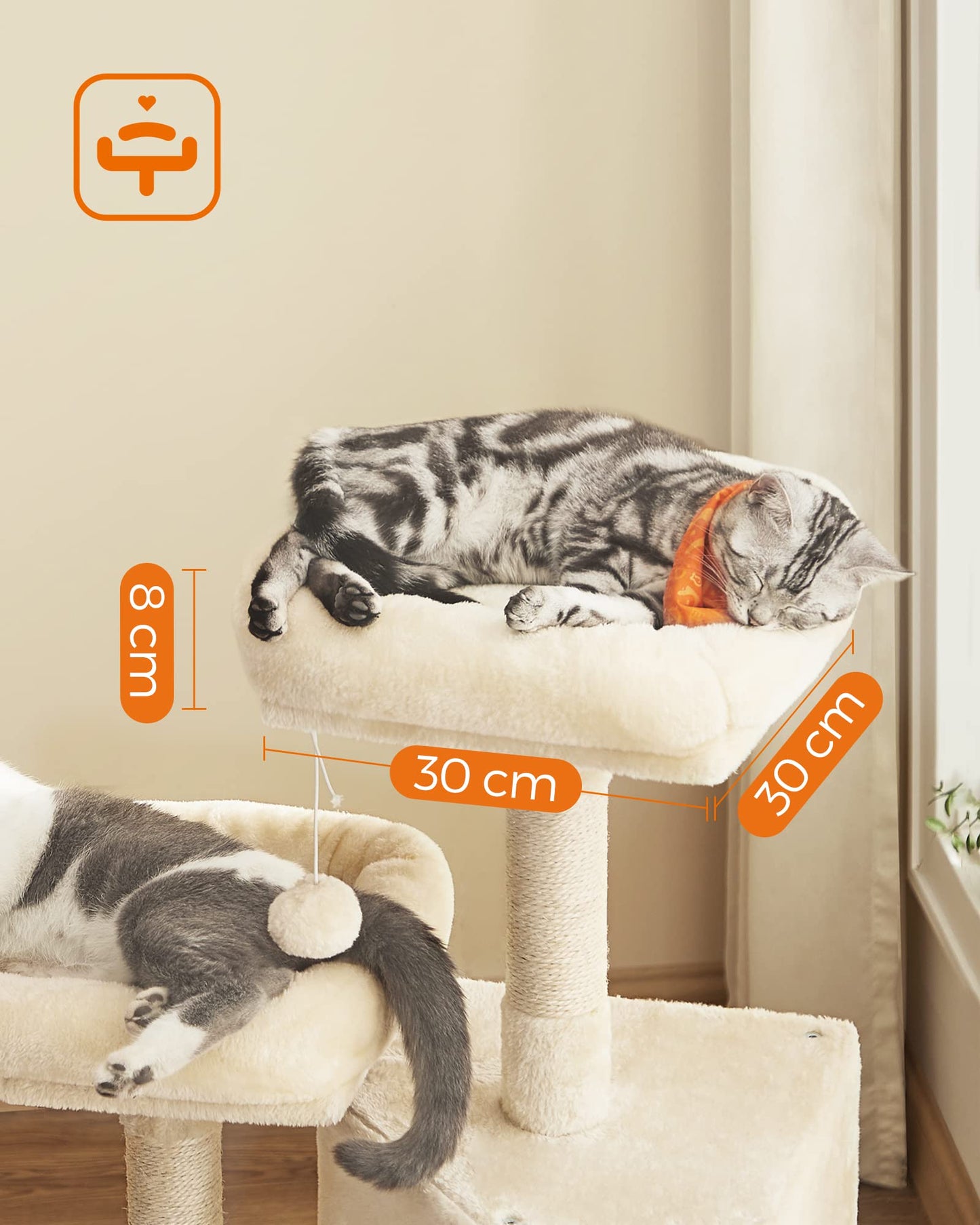 Cat Tree 2 Perches 2 Caves