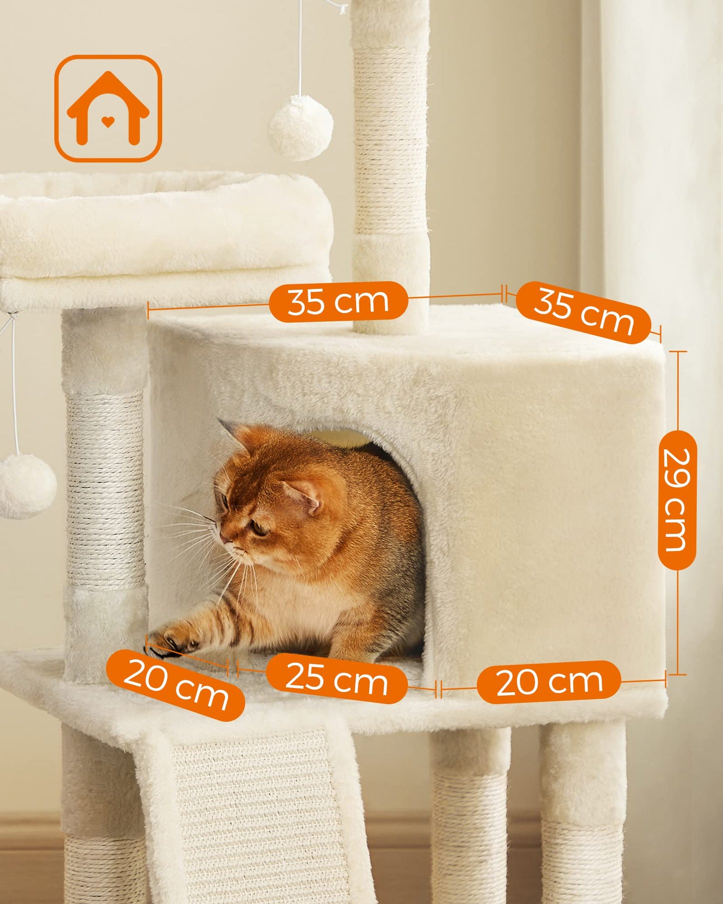 Cat Tree 2 Perches 2 Caves