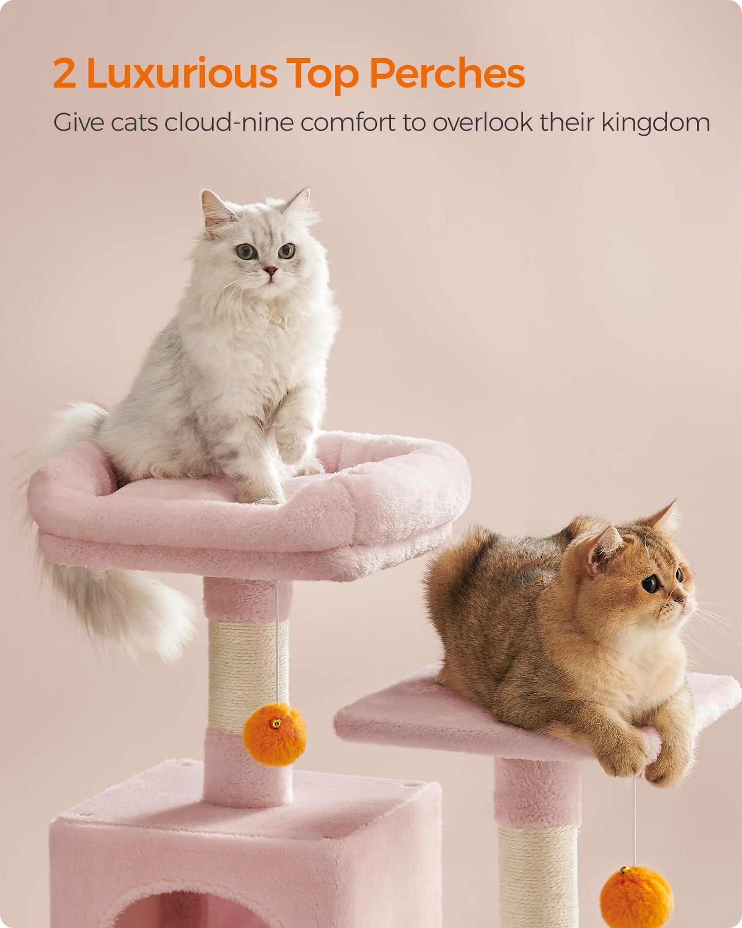 Cat Tree 2 Perches 2 Caves