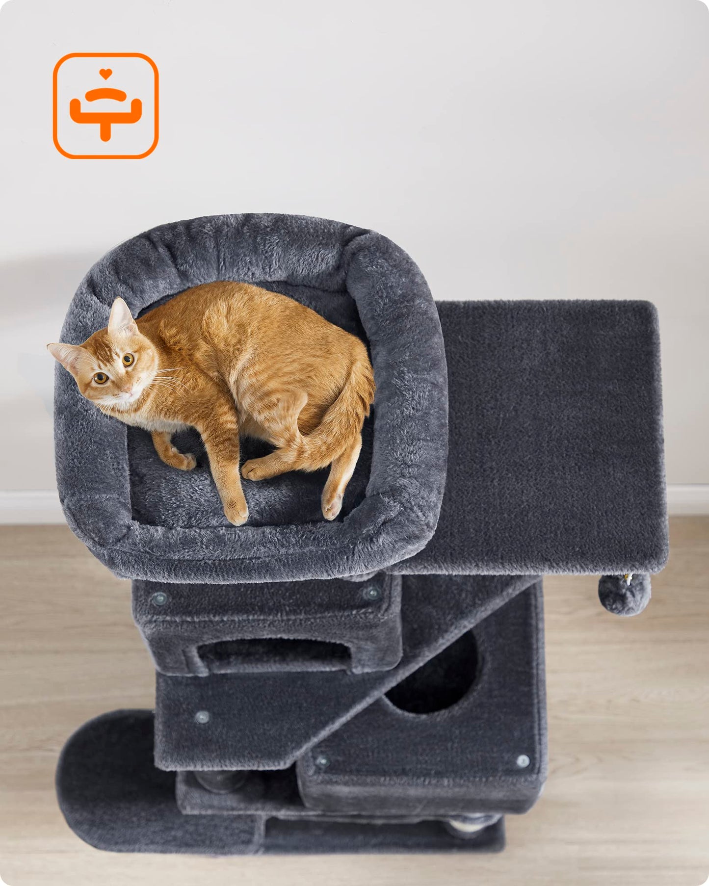 Cat Tree 2 Perches 2 Caves