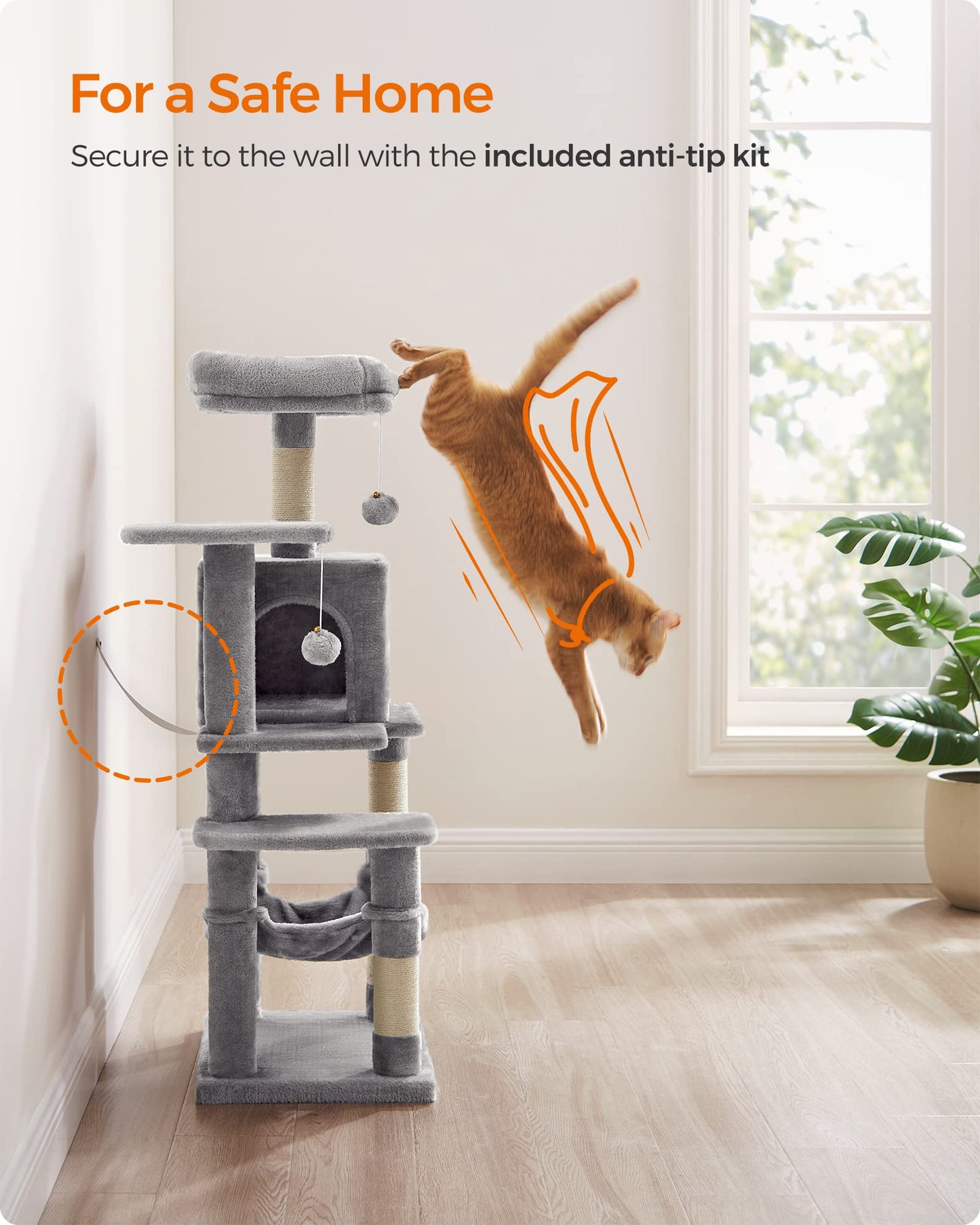 Cat Tree 2 Perches 2 Caves