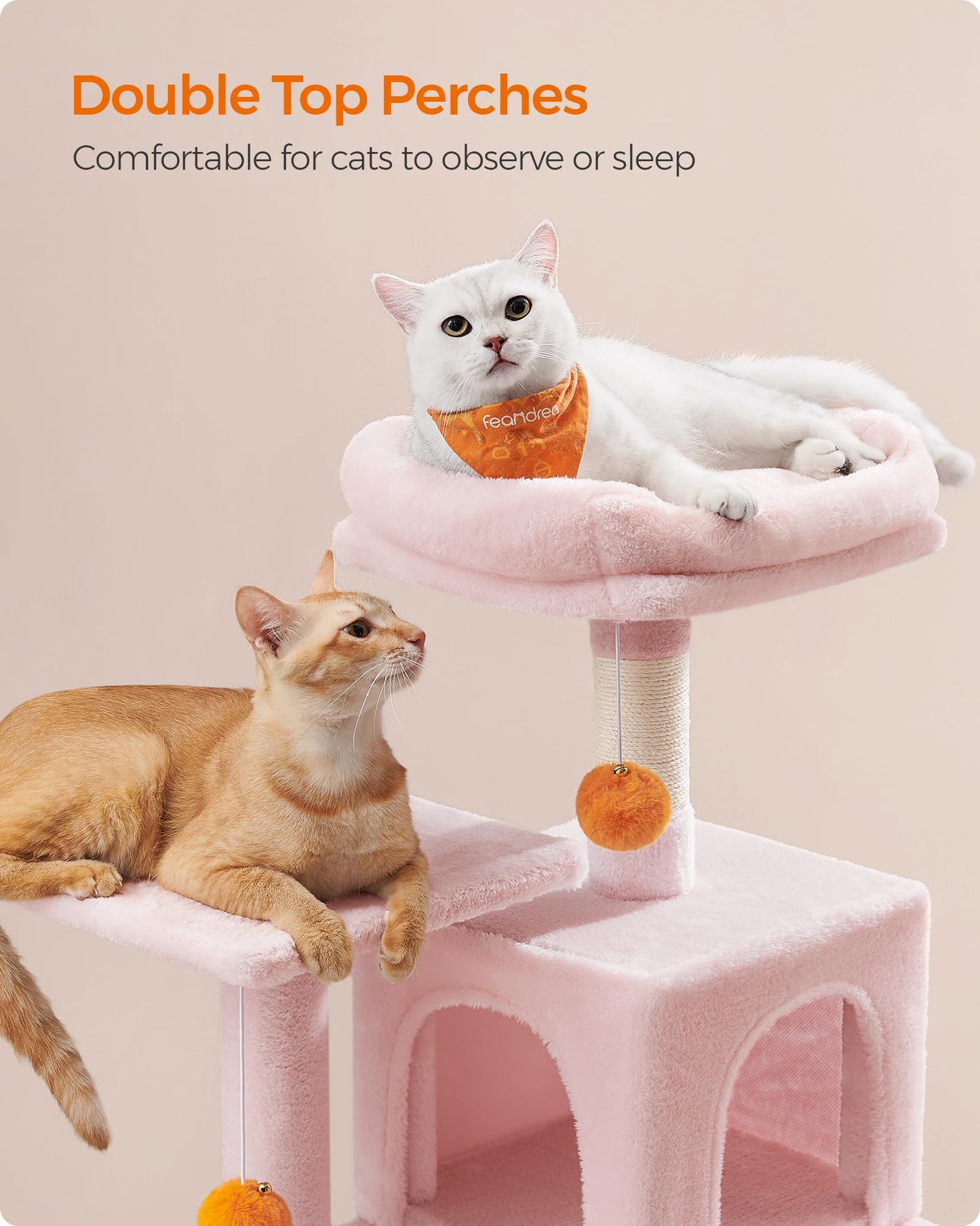 Cat Tree 2 Perches 2 Caves