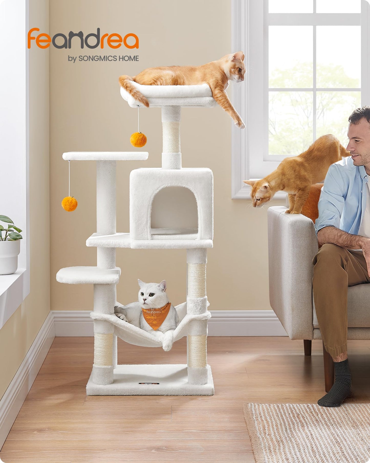 Cat Tree 2 Perches 2 Caves