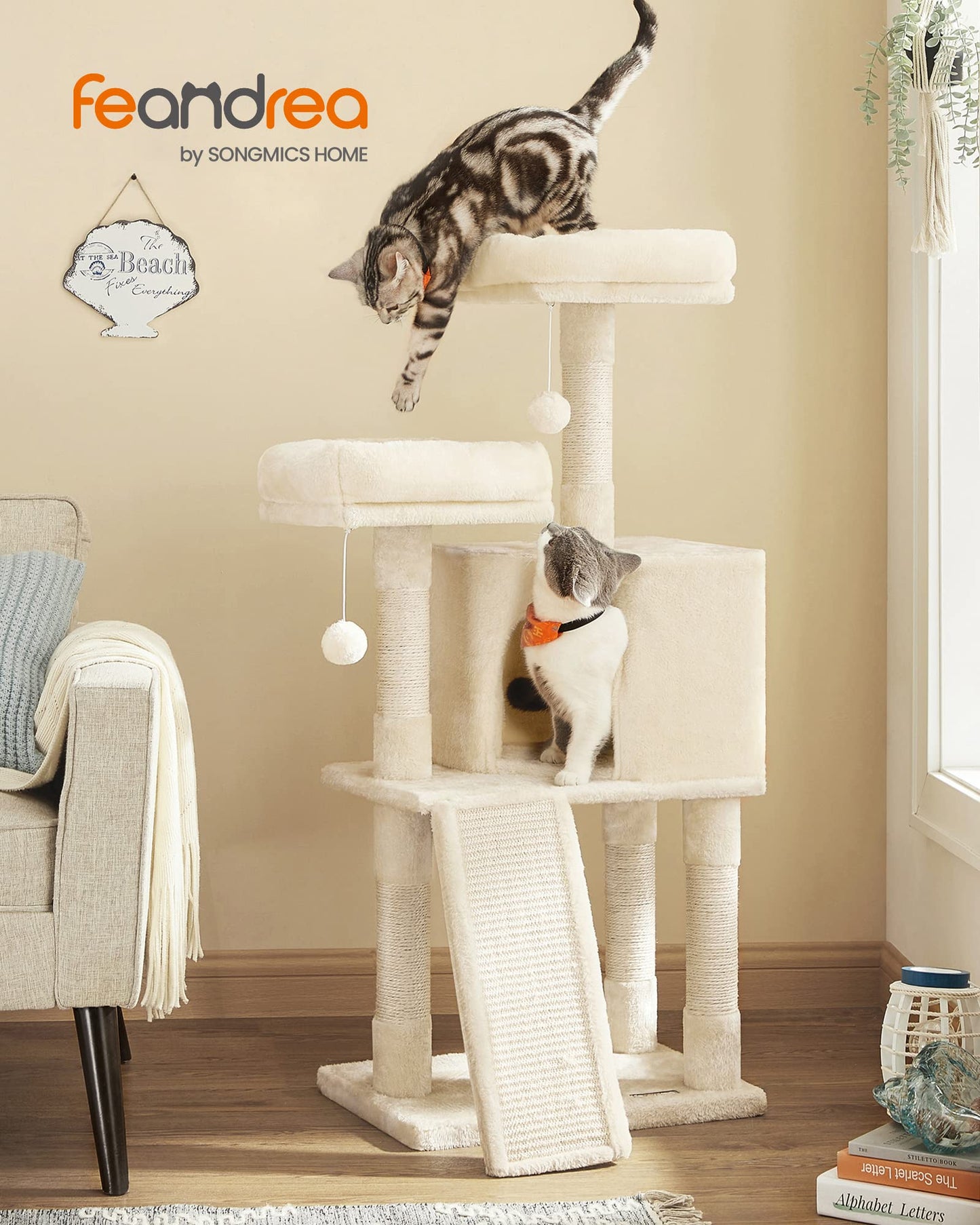 Cat Tree 2 Perches 2 Caves