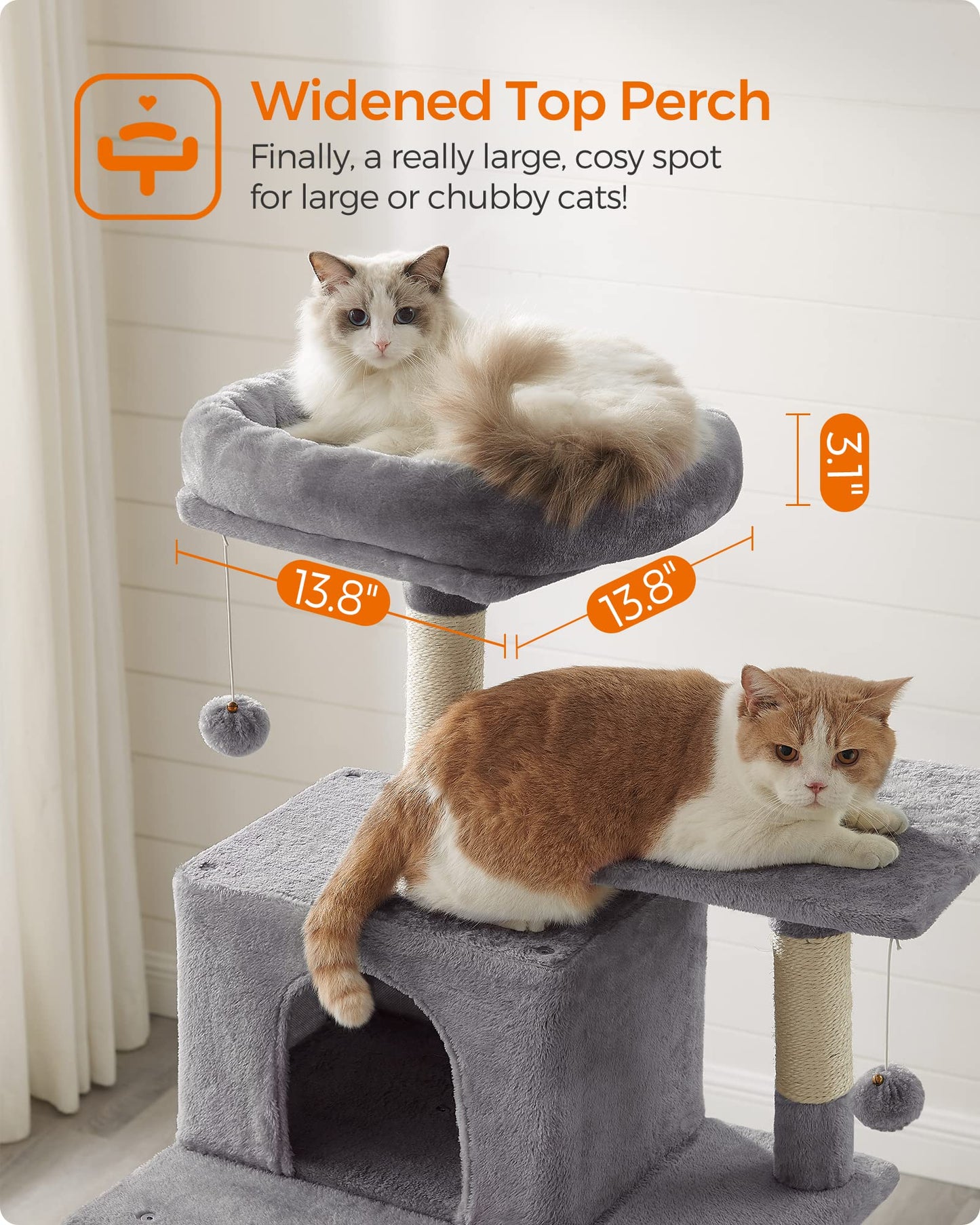Cat Tree 2 Perches 2 Caves