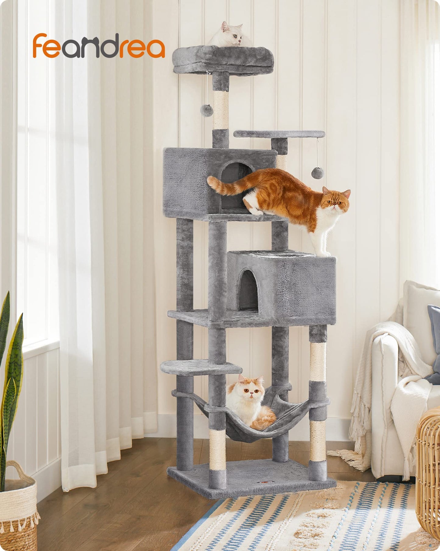 Cat Tree 2 Perches 2 Caves