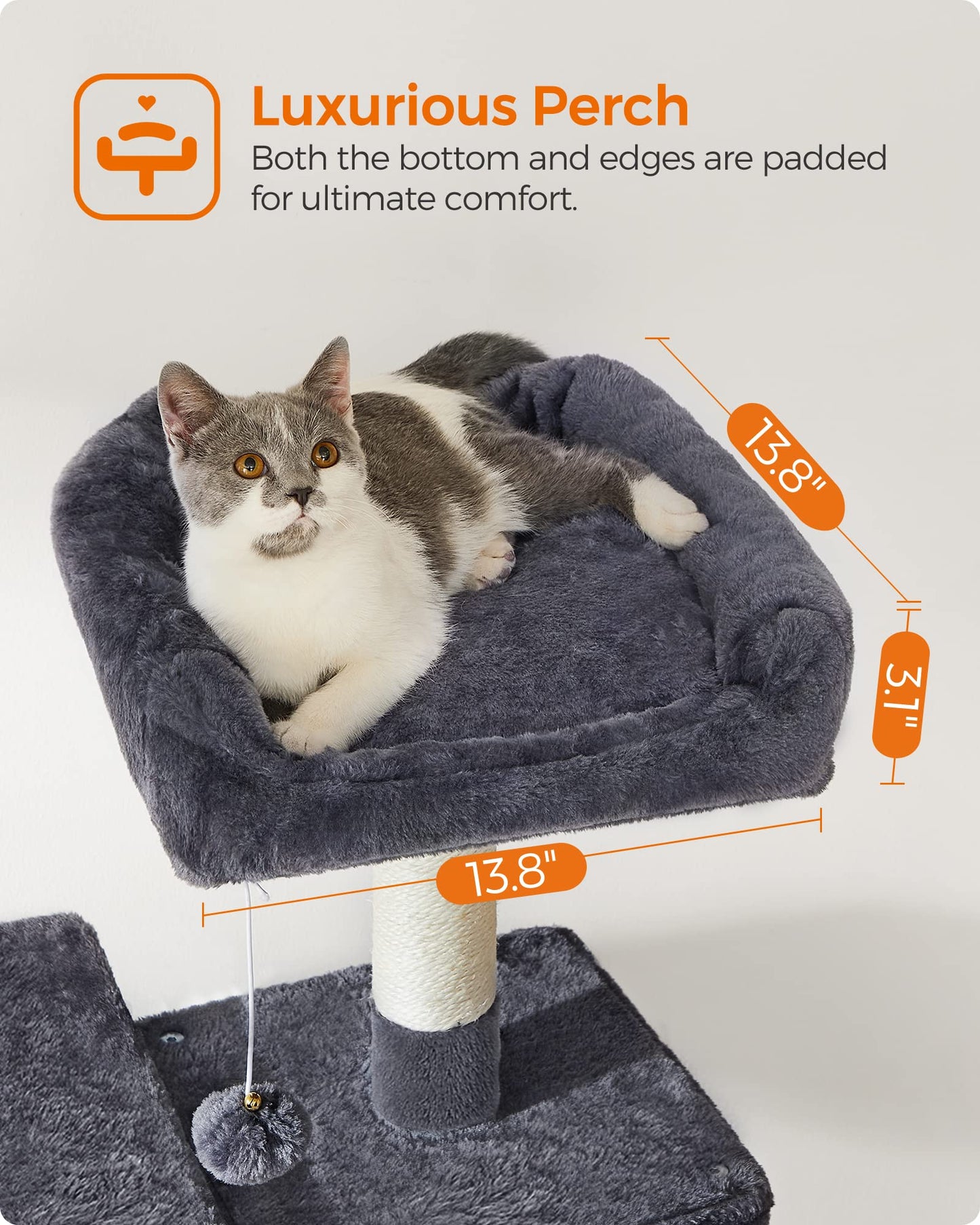 Cat Tree 2 Perches 2 Caves