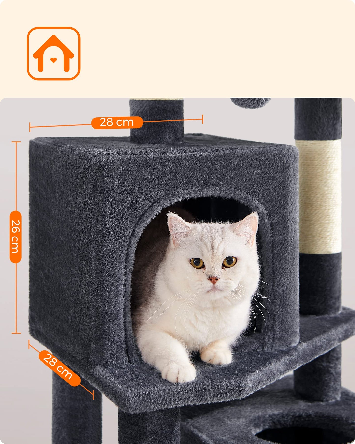 Cat Tree 2 Perches 2 Caves