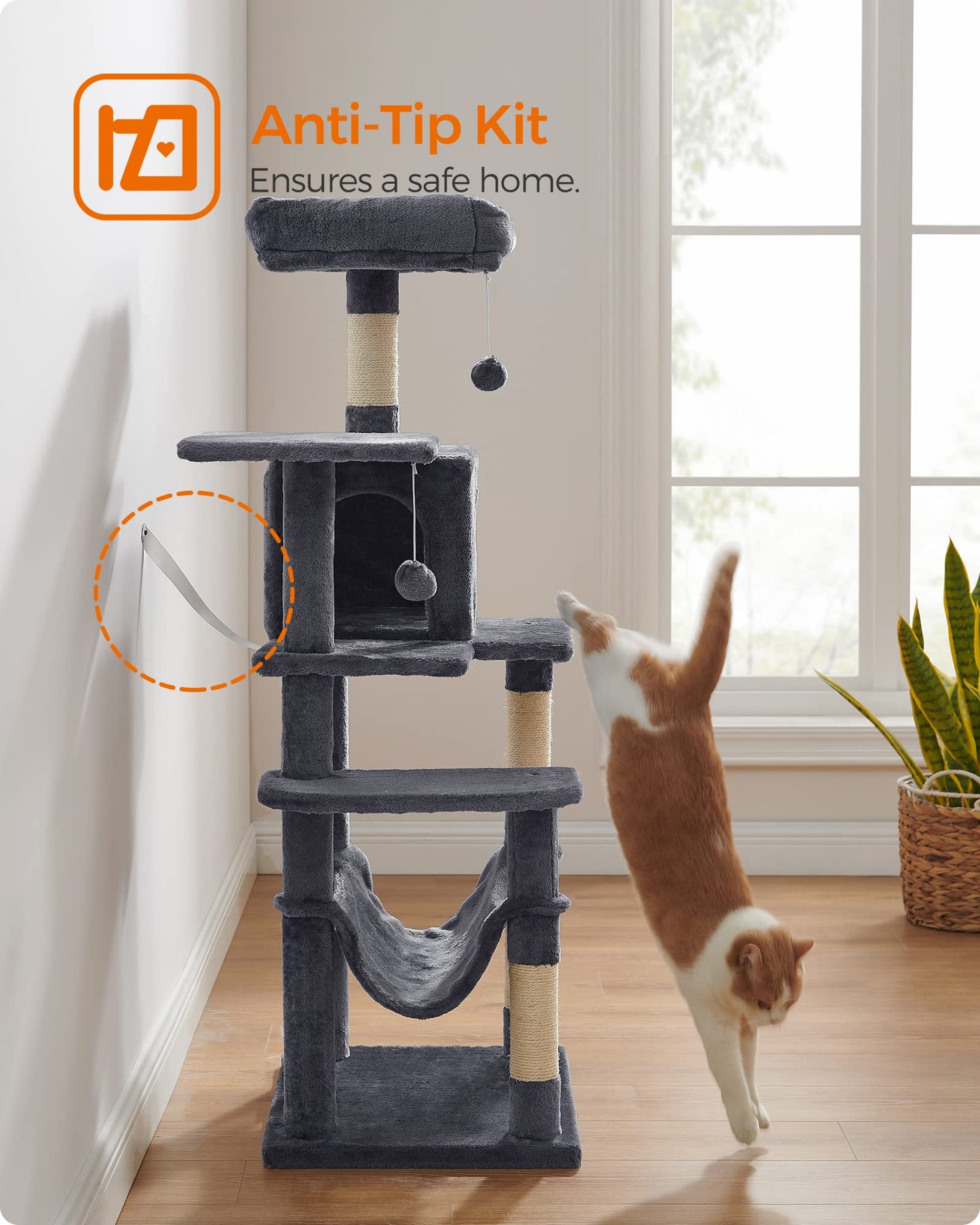 Cat Tree 2 Perches 2 Caves
