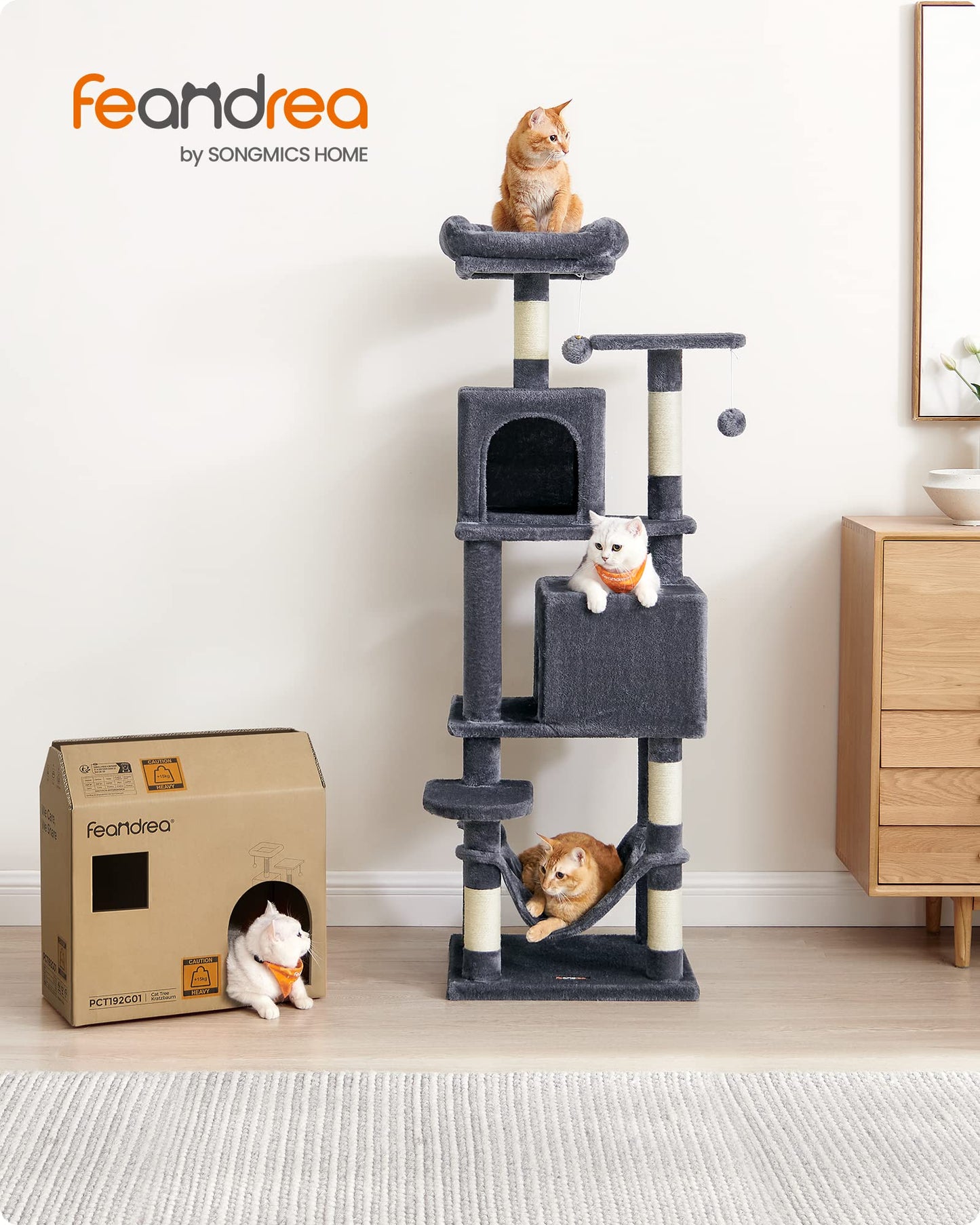 Cat Tree 2 Perches 2 Caves