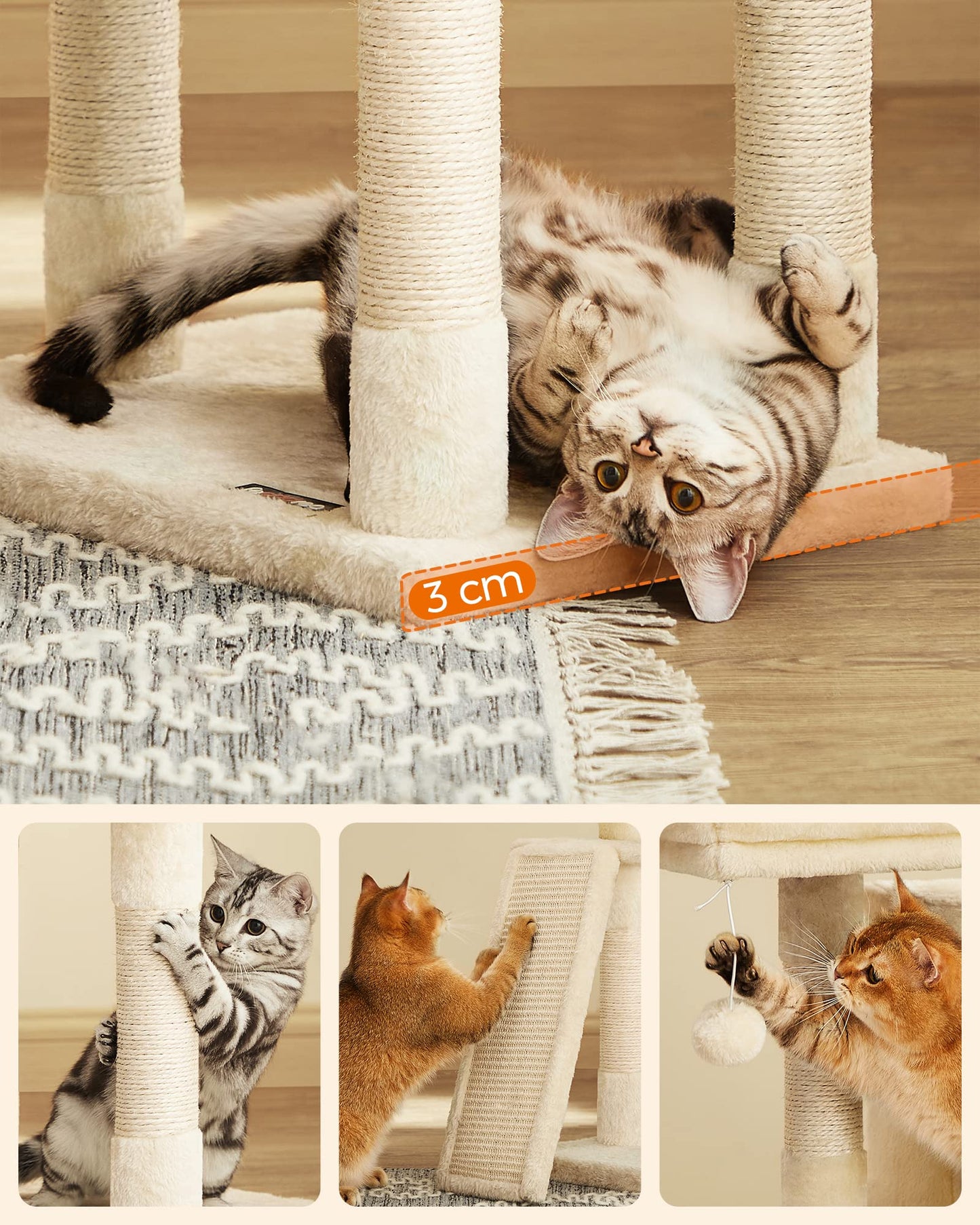 Cat Tree 2 Perches 2 Caves