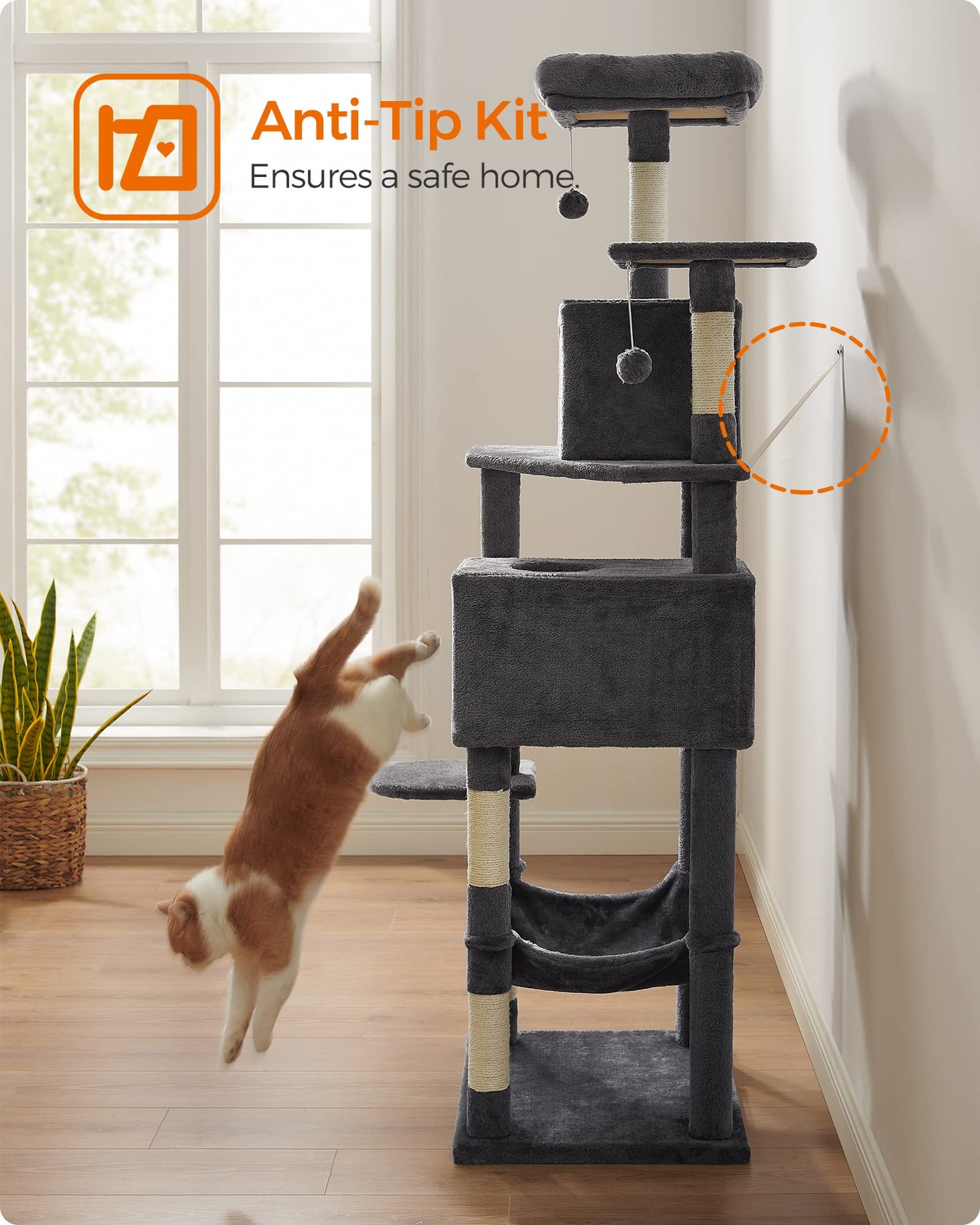 Cat Tree 2 Perches 2 Caves
