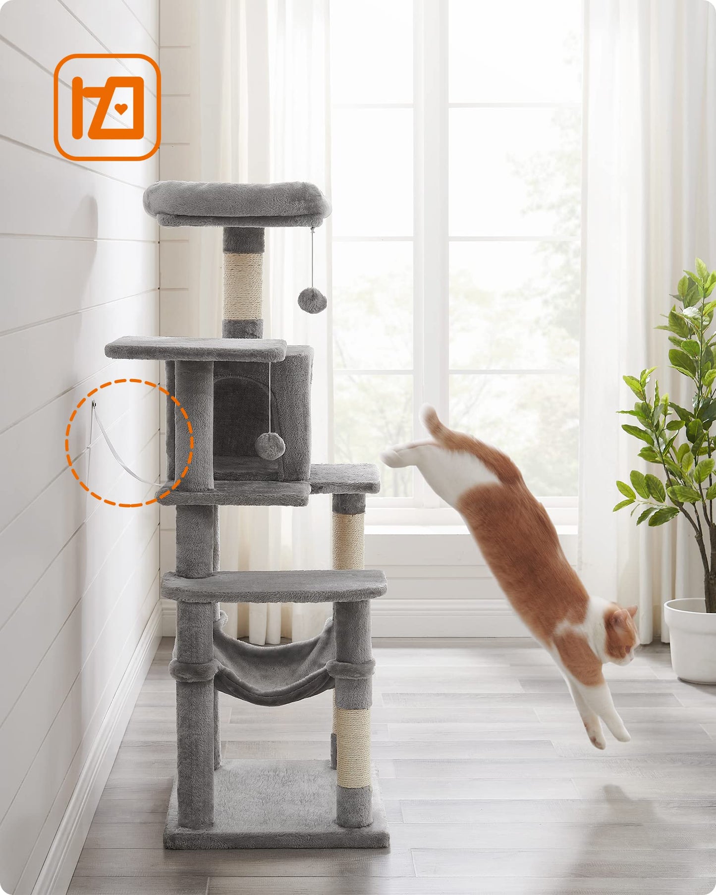 Cat Tree 2 Perches 2 Caves