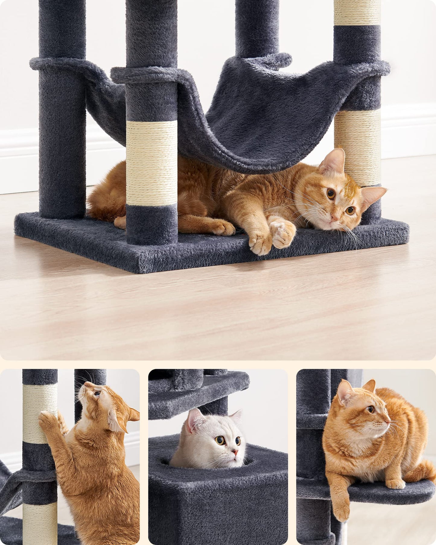 Cat Tree 2 Perches 2 Caves
