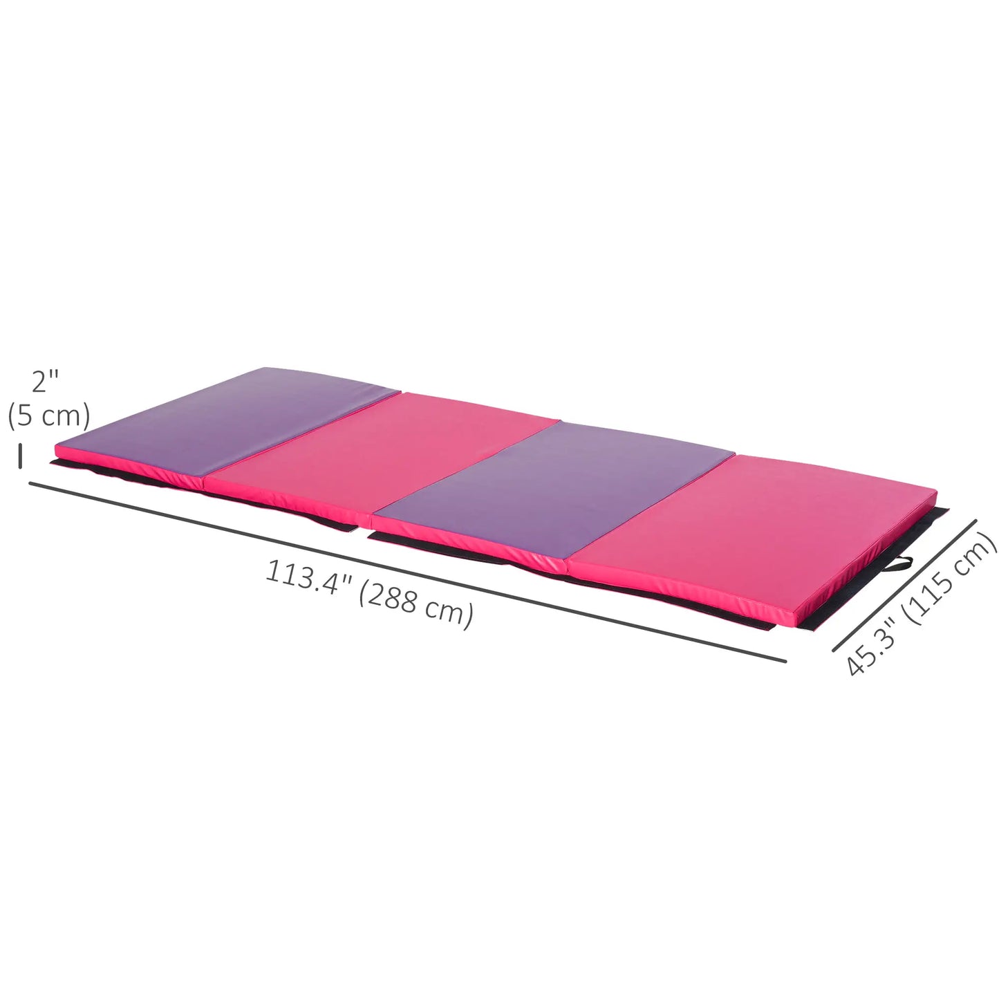 4'x10'x2'' 折叠体操翻滚垫,健身垫