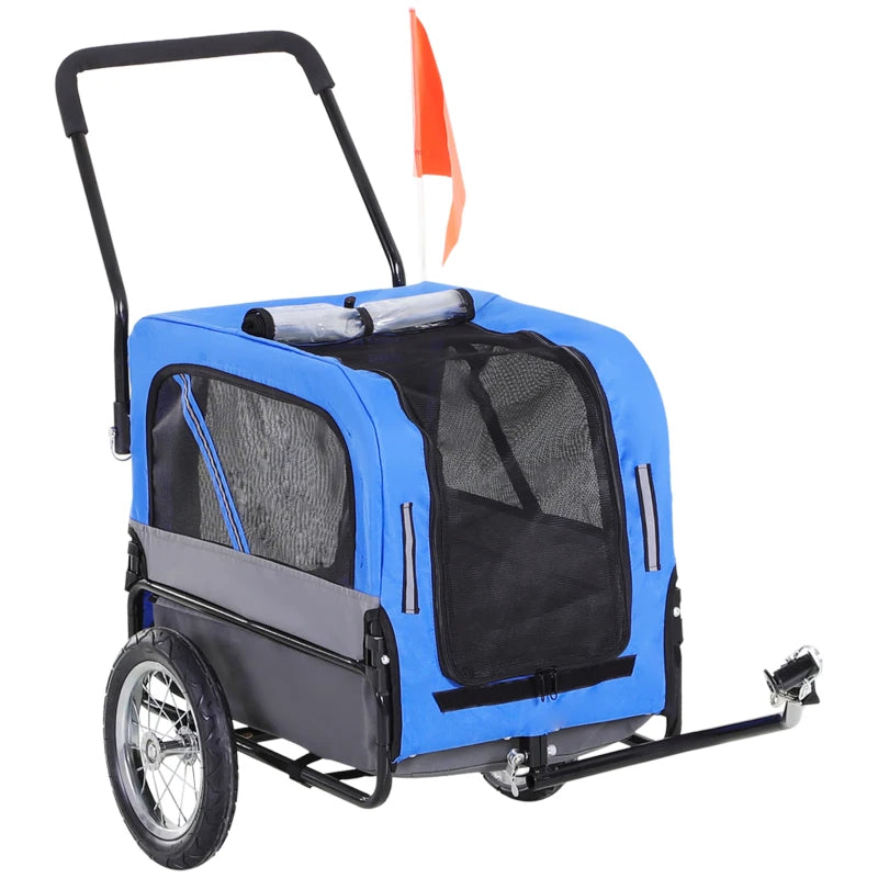 Dog Bike Trailer 2-In-1 Pet Stroller