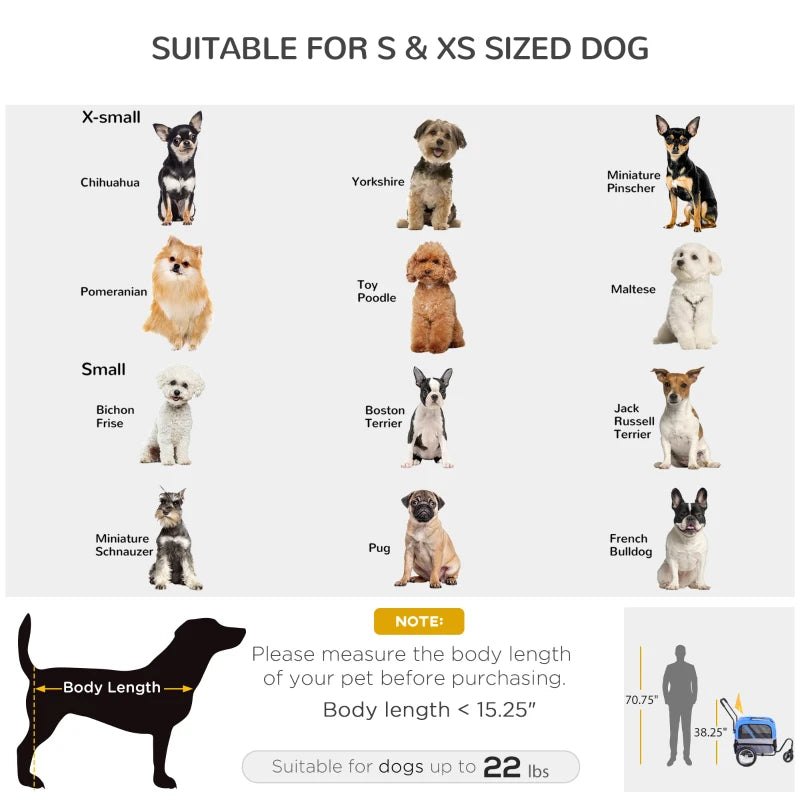 Dog Bike Trailer 2-In-1 Pet Stroller