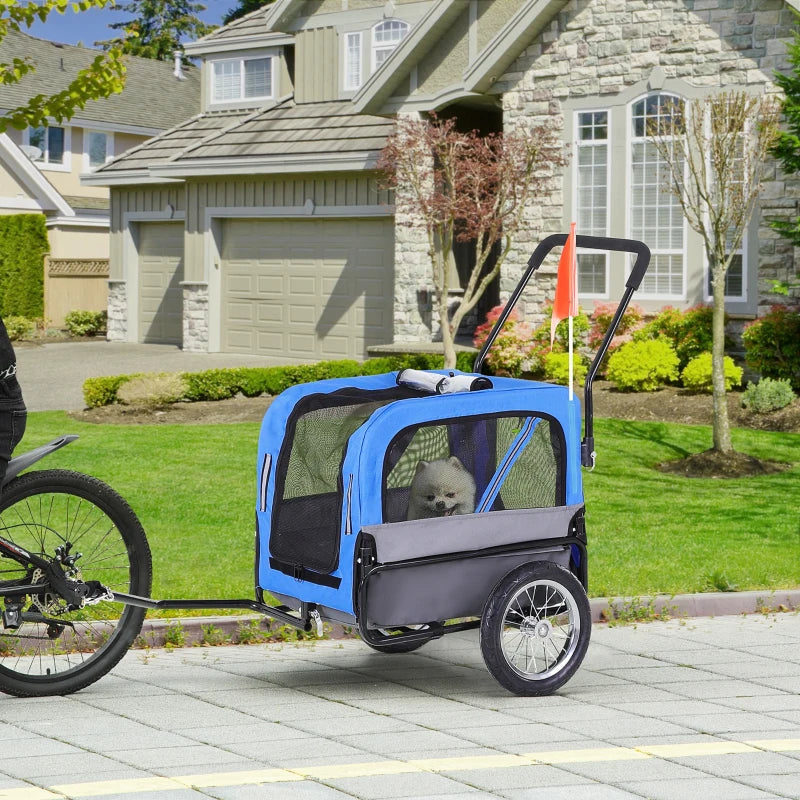 Dog Bike Trailer 2-In-1 Pet Stroller