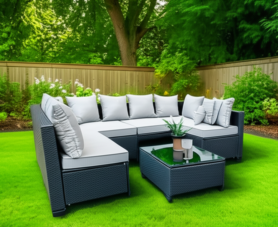 MMW 7-piece Patio Set (Dark Grey)
