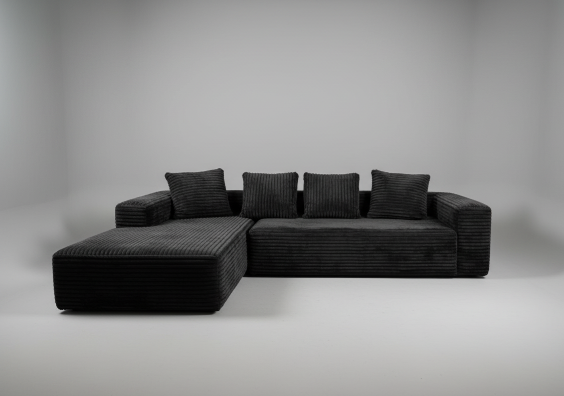 L-shape Sofa Bed, 104", Compressed Memory Foam Couch, boneless couch, free delivery