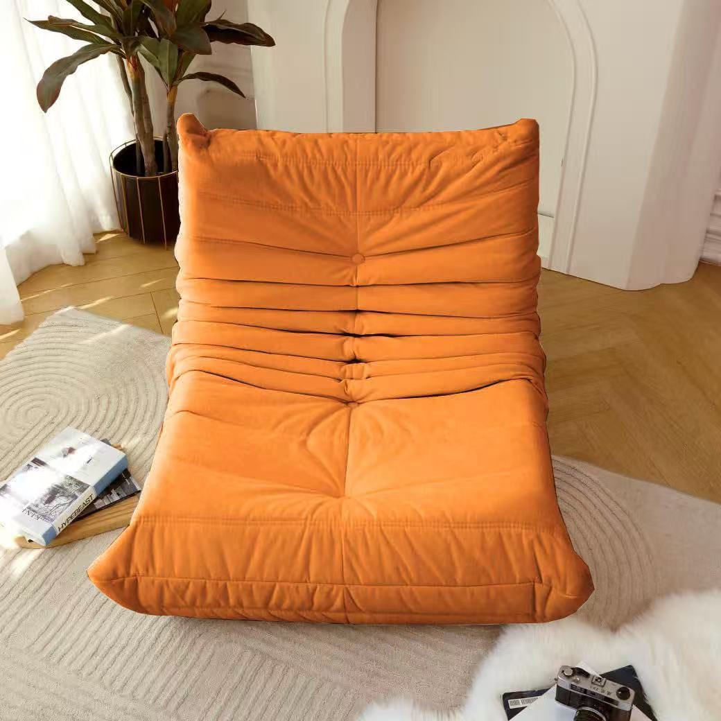 Lazy Sofa, Cloud Lounge Chair - Plush White Tufted Floor Sofa