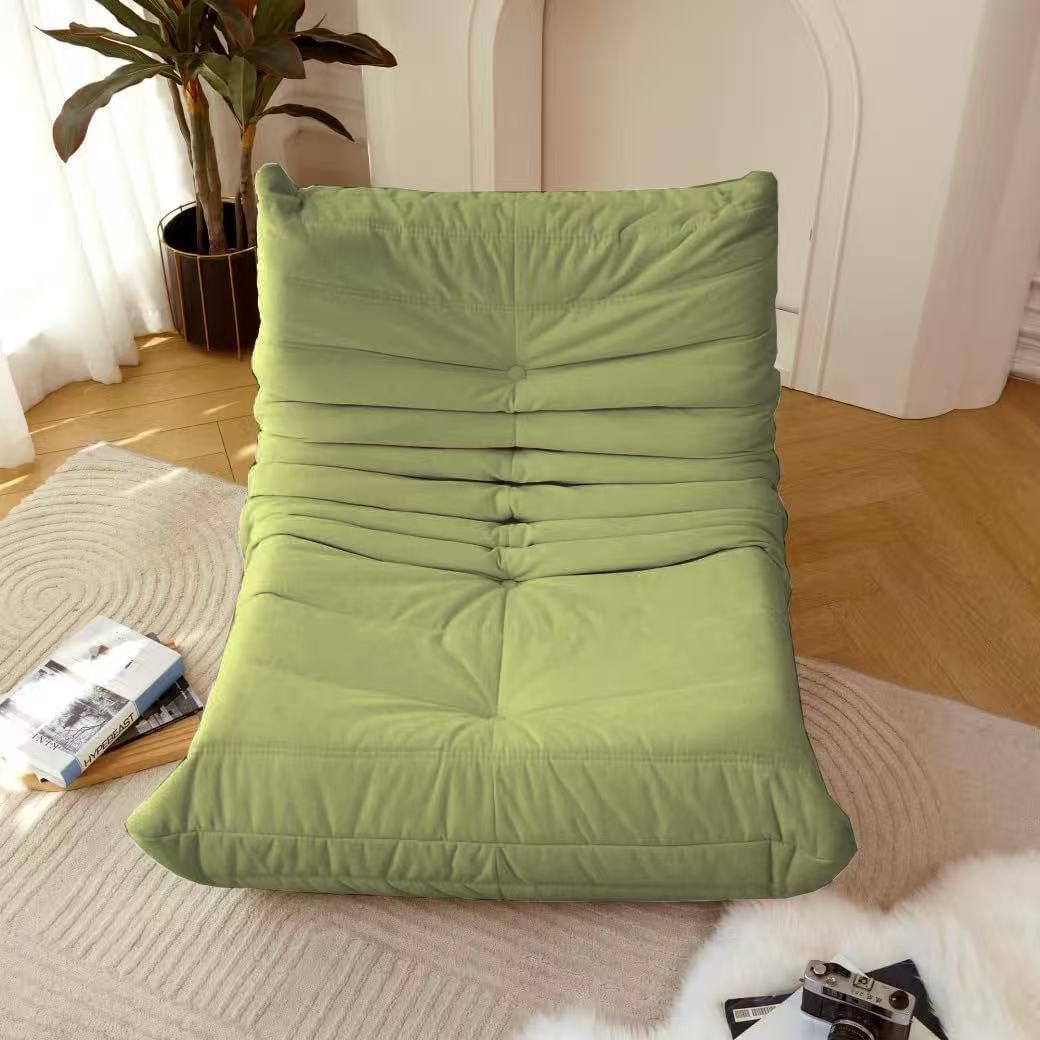 Lazy Sofa, Cloud Lounge Chair - Plush White Tufted Floor Sofa