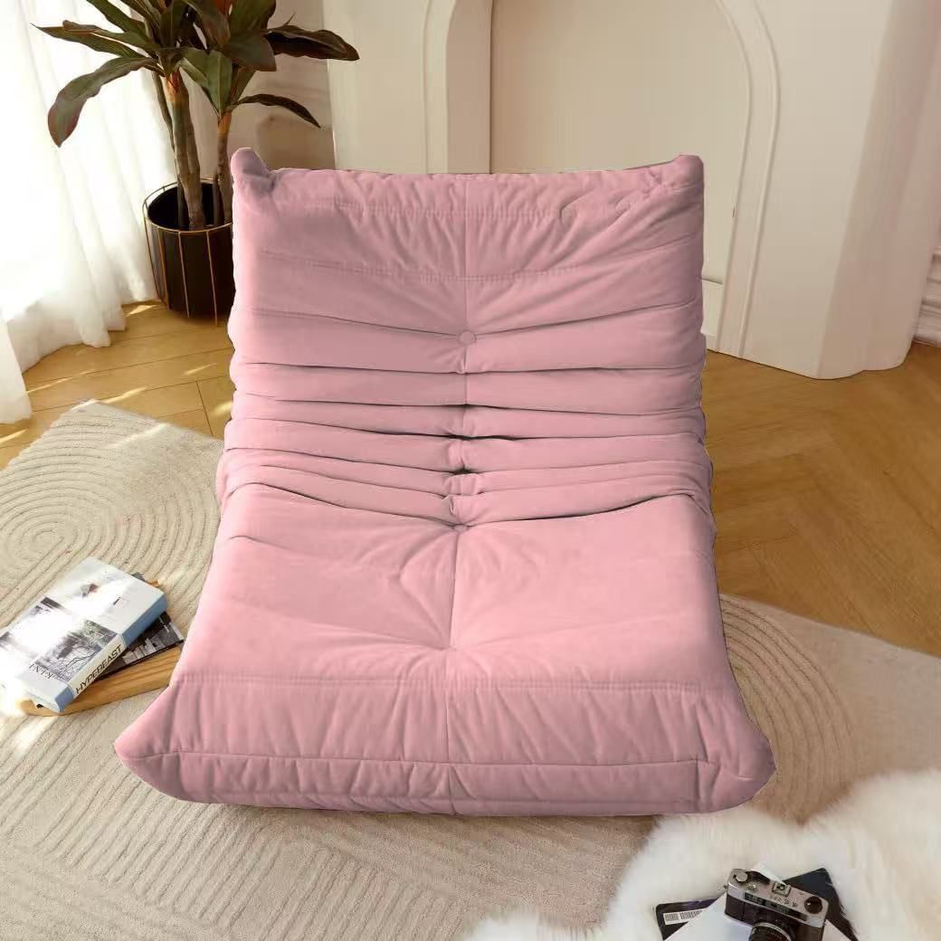 Lazy Sofa, Cloud Lounge Chair - Plush White Tufted Floor Sofa