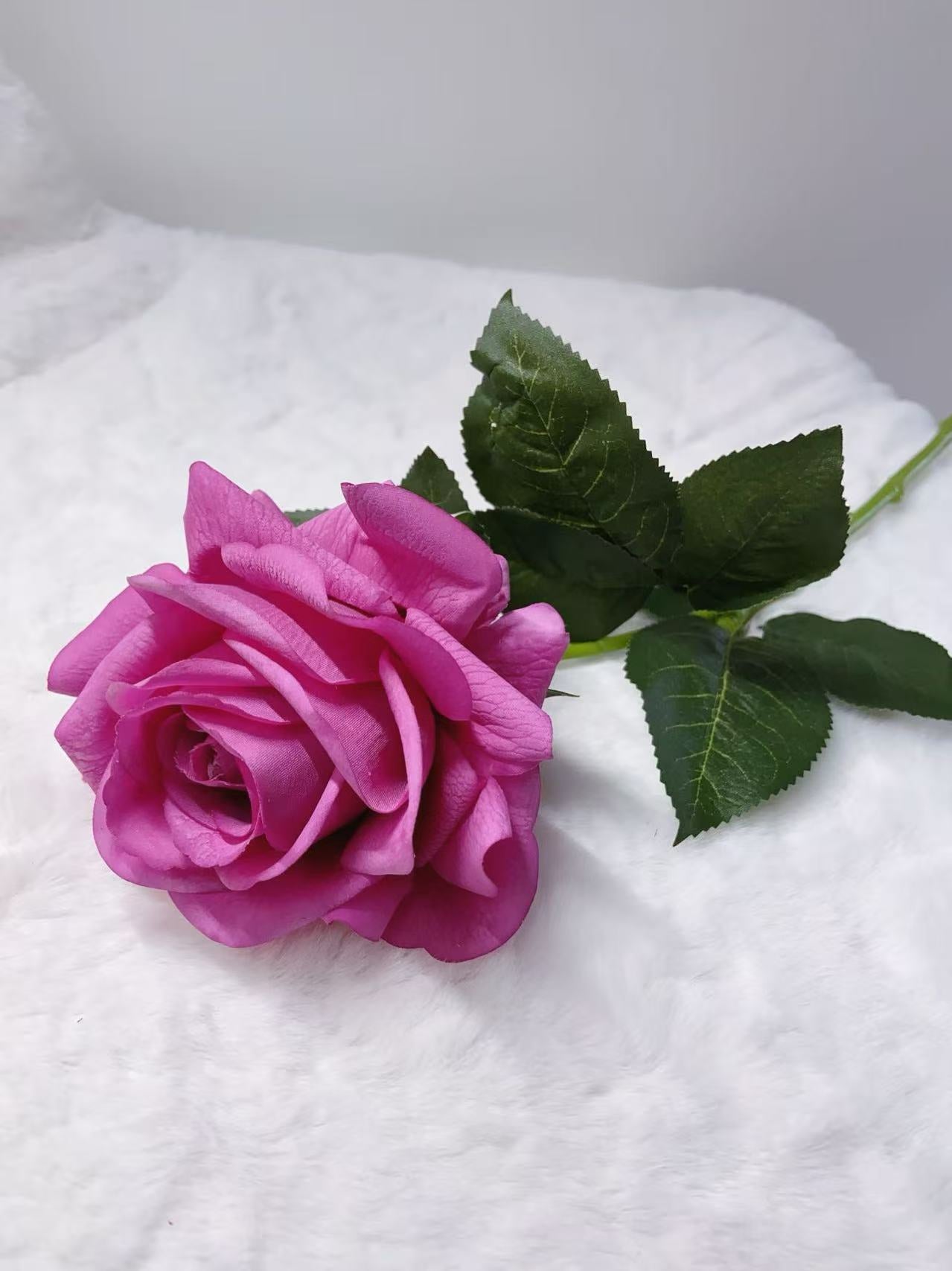 Rose Artifical Flowers With Realistic Texture (with 1 Head)