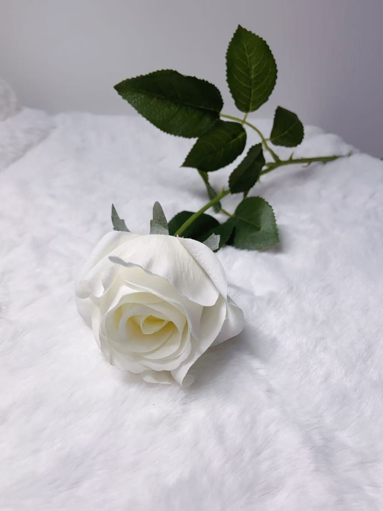 Rose Artifical Flowers With Realistic Texture (with 1 Head)
