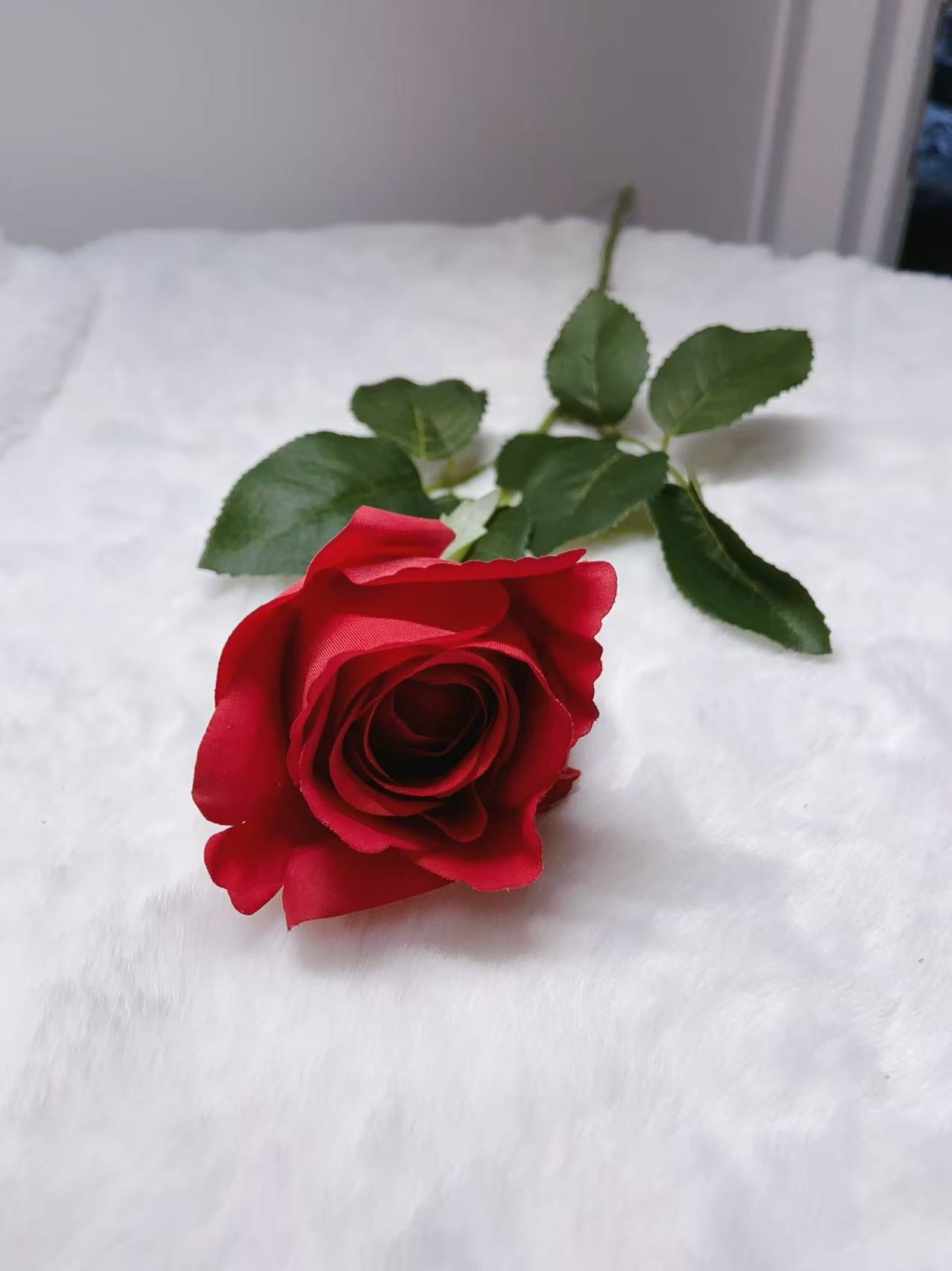 Rose Artifical Flowers With Realistic Texture (with 1 Head)