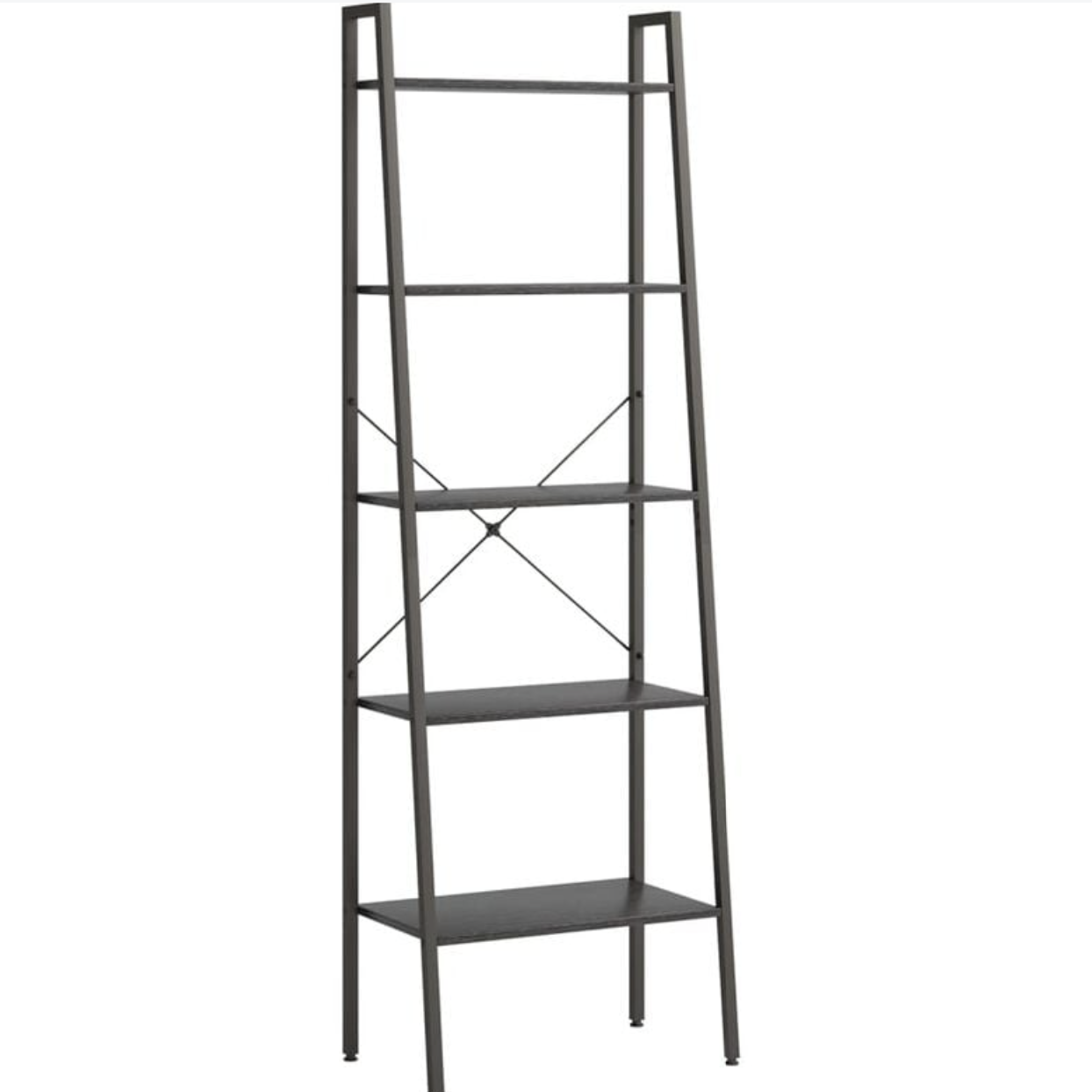 5-tier black shelving unit