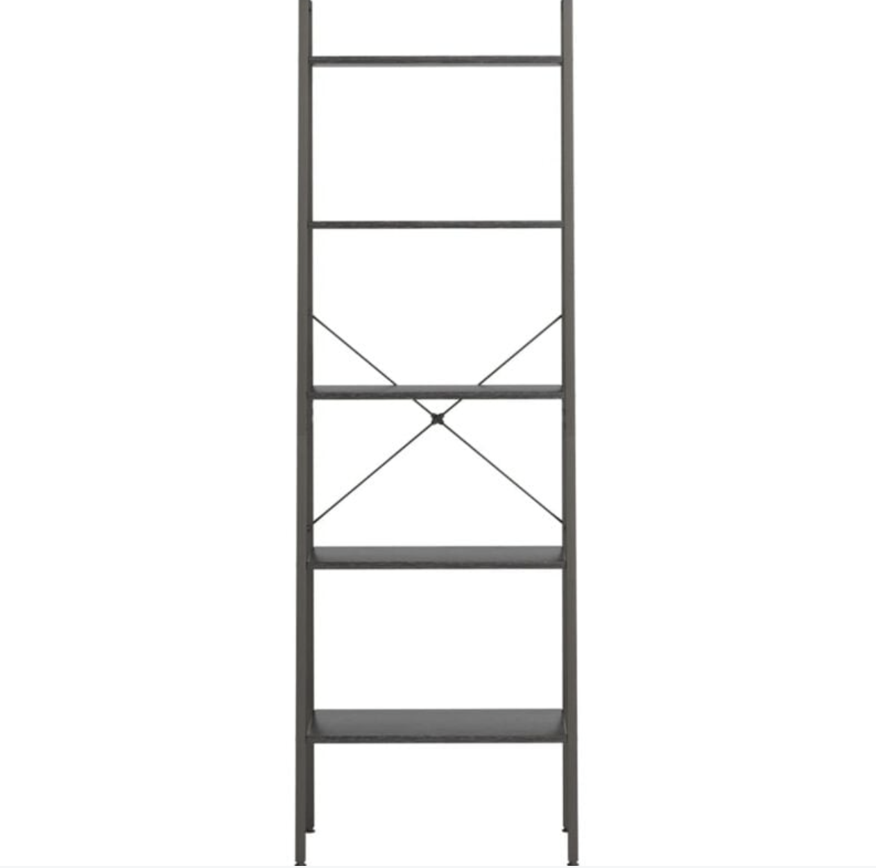5-tier black shelving unit