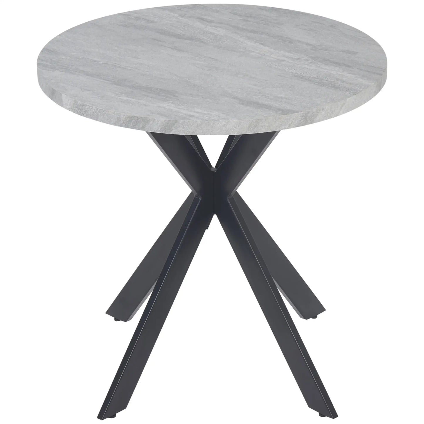 Grey 29" Dining Table, Round Kitchen Table