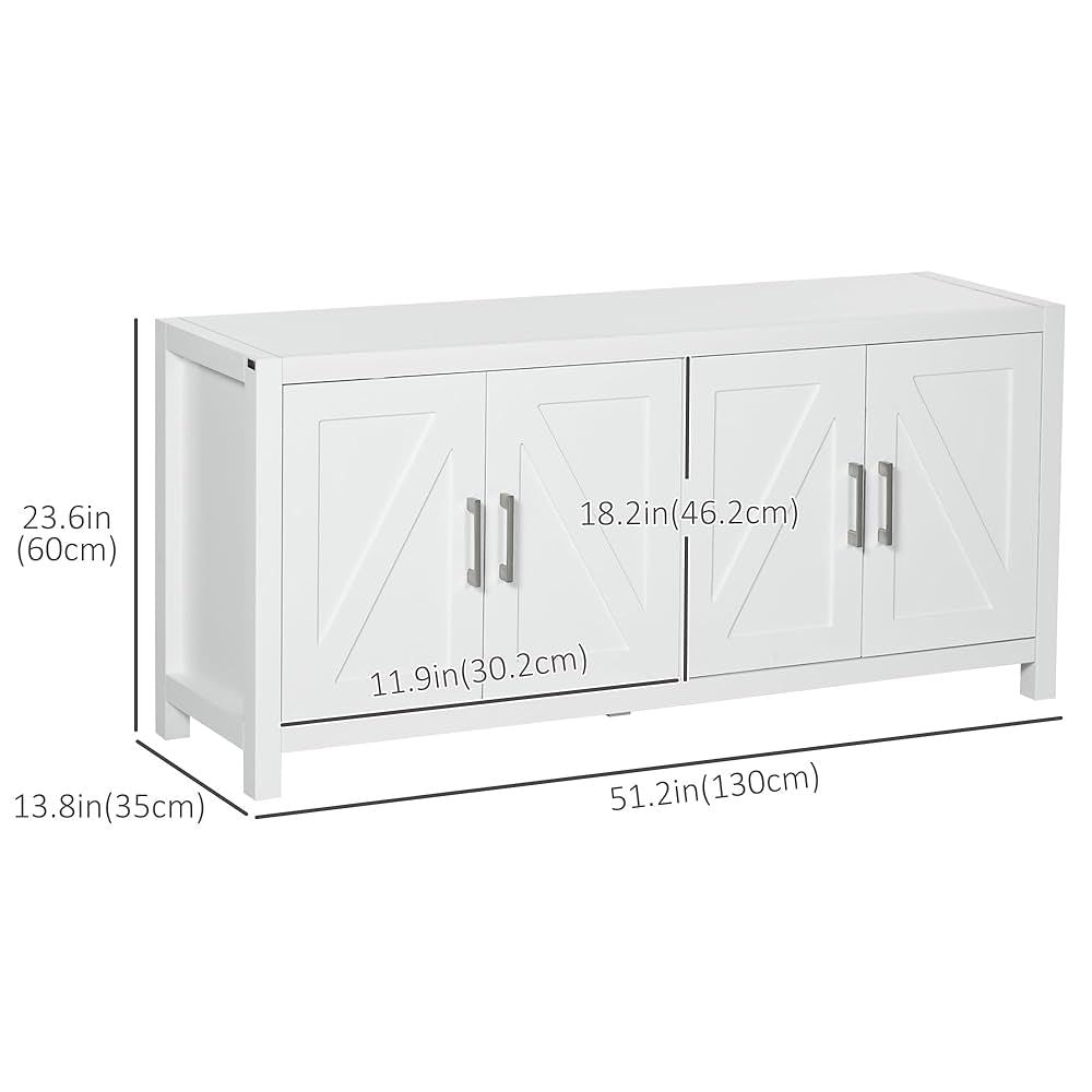 White Farmhouse TV Stand / Storage Cabinet