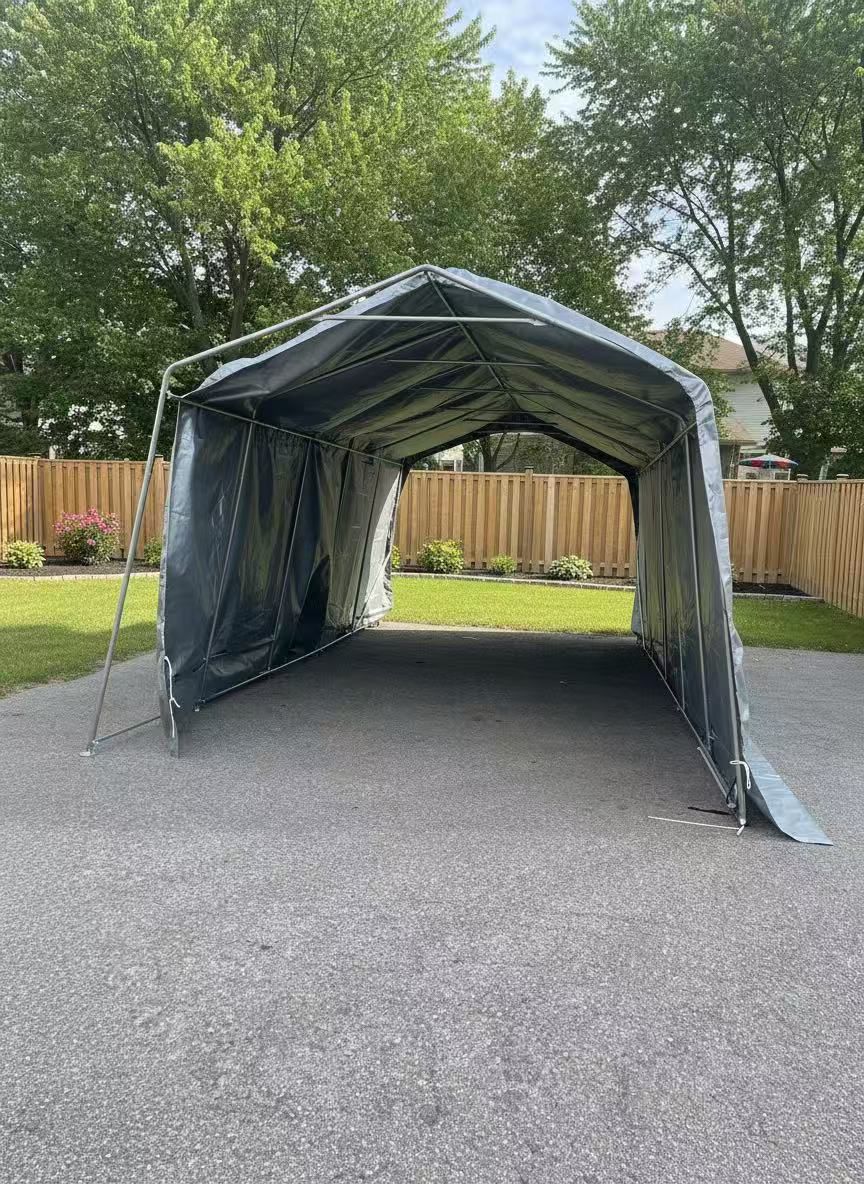 11x20 ft Gazebo Car Shelter/ Carport with zipper door, for car parking