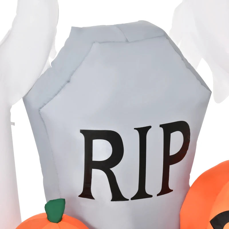 4ft Light-Up Halloween Inflatable: Spooky Ghosts, Tombstone & Pumpkin