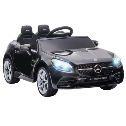 12V Ride On Car with Parent Remote Control Two Motors Music Lights Suspension Wheels for 3-6 Years Black Mercedes