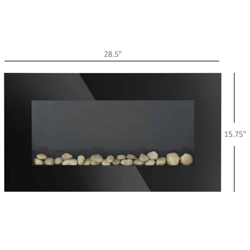 1500W Electric Fireplace Heater Wall Mounted With Remote Control LED Flame 7 Color Multi Market World Inc.