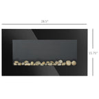 1500W Electric Fireplace Heater Wall Mounted With Remote Control LED Flame 7 Color Multi Market World Inc.