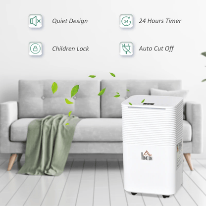 1500 sq.Ft Portable Quiet Dehumidifier for Home Laundry Room Bedroom Basement, 25pt Electric Moisture Air De-Humidifier with 3 Modes