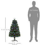 4ft Pre-Lit Optic Fiber Xmas Tree Artificial Spruce Tree Top Star Multi Market World Inc.