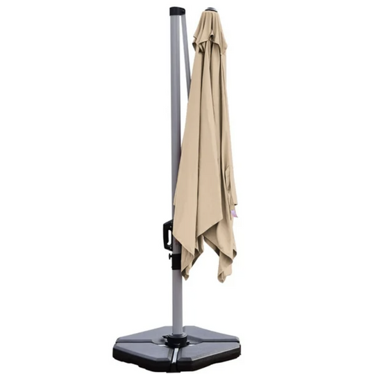 10FT Square Cantilever Patio Umbrella – Beige