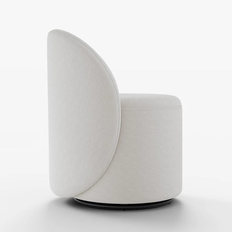 Contemporary Round Back Swivel Bouclé Vanity Chair Multi Market World Inc.