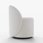 Contemporary Round Back Swivel Bouclé Vanity Chair Multi Market World Inc.