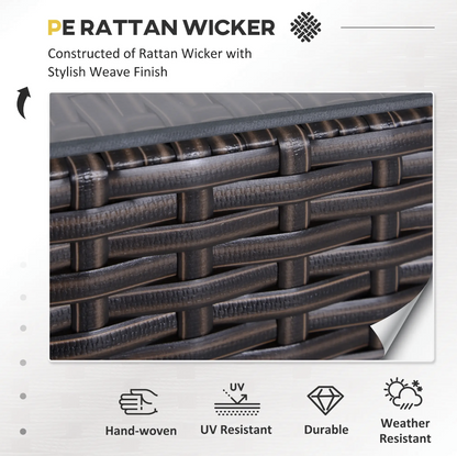 6 pcs Outdoor Wicker Sectioanal Set All Weather Wicker Rattan Patio Set
