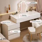 Vanity Dressing Desk, Bedroom Dressing Table with LED Mirror Multi Market World Inc.