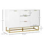 3-Drawer Sideboard, Contemporary Buffet Cabinet Multi Market World Inc.